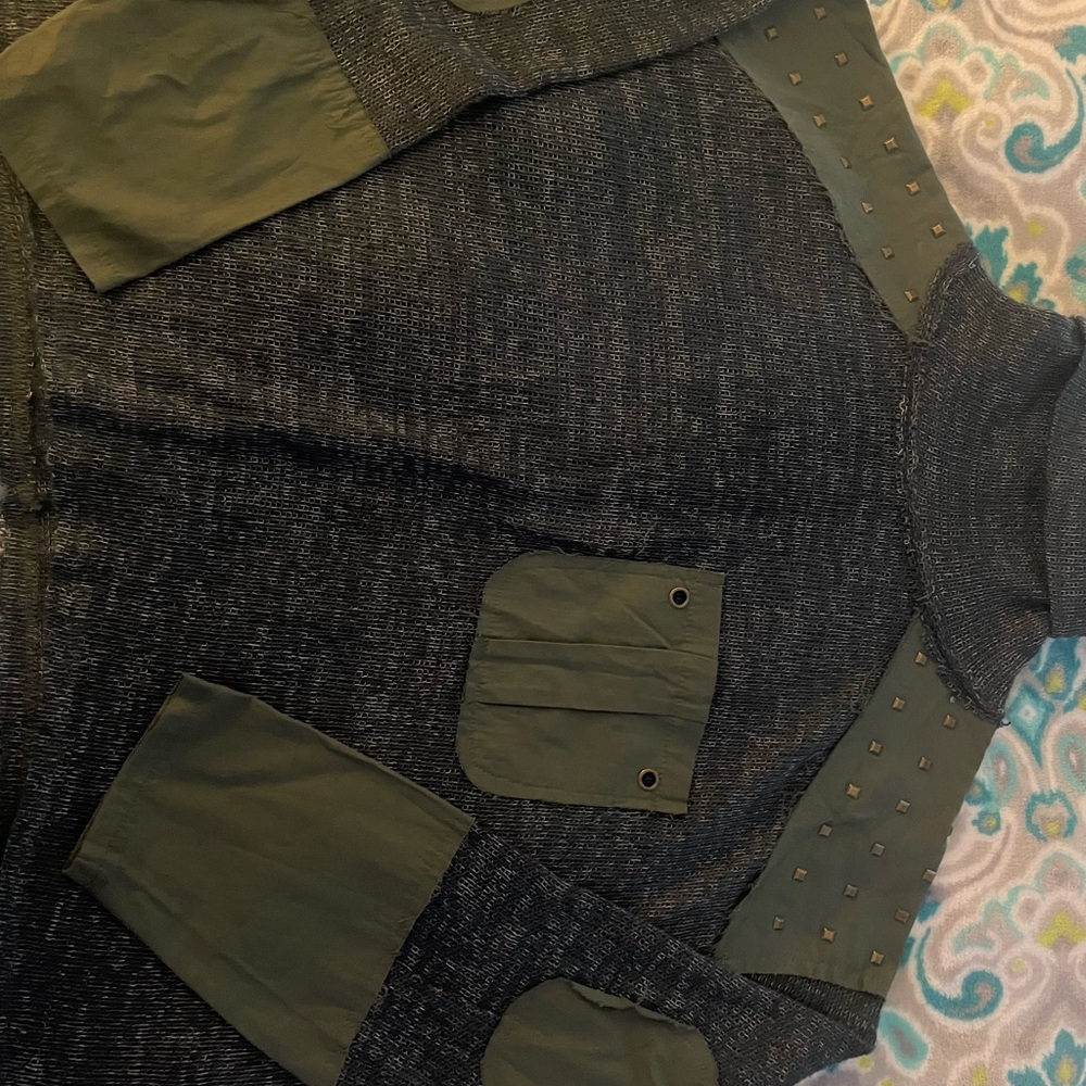 POL Green Knit Sweater